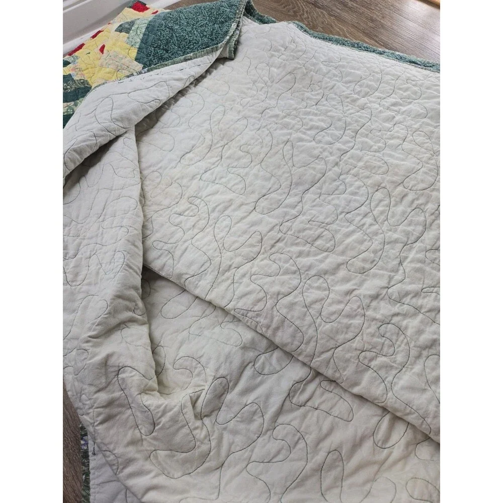 Vintage Hand Pieced Log Cabin Quilt Top 87